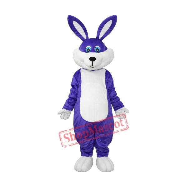 Purple Rabbit Plush Adult Mascot Costume