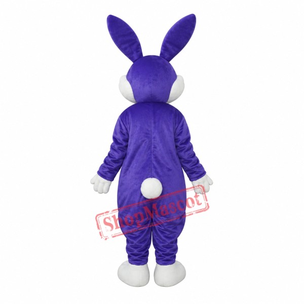 Purple Rabbit Plush Adult Mascot Costume Purple Rabbit Plush Adult Mascot Costume