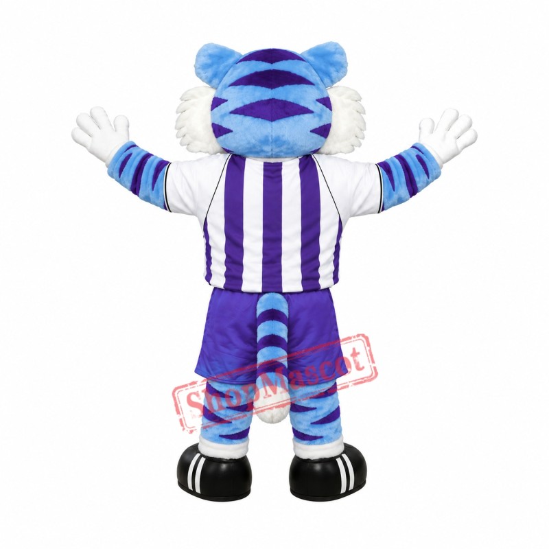 College Blue Tiger Mascot Costume