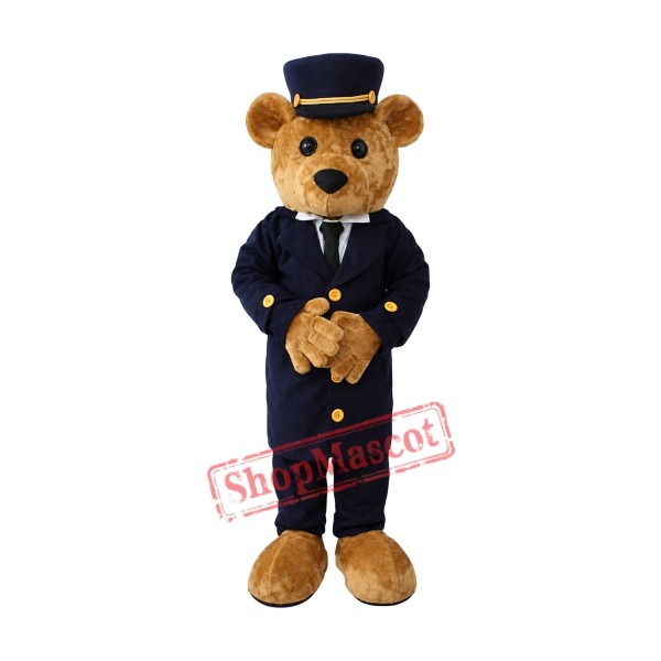 Gentleman Teddy Bear Mascot Costume