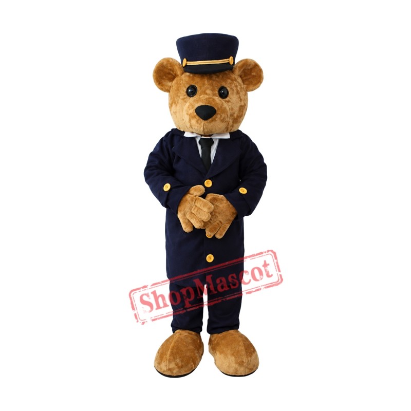 Gentleman Teddy Bear Mascot Costume