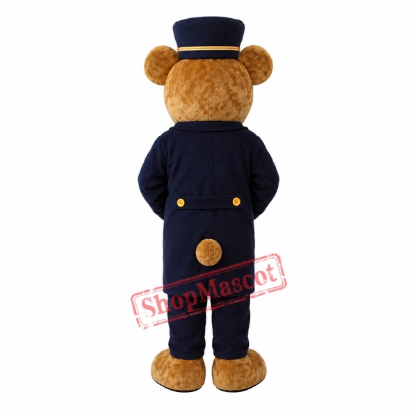 Gentleman Teddy Bear Mascot Costume Gentleman Teddy Bear Mascot Costume
