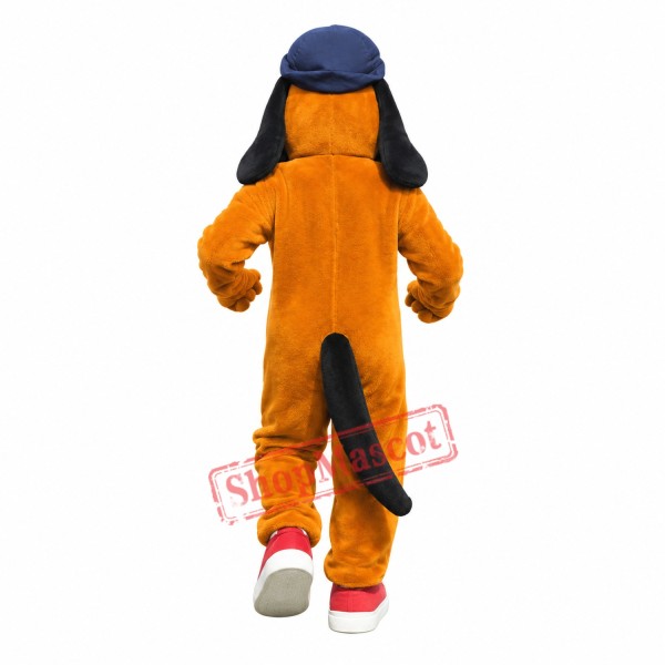 College Hound Dog Mascot Costume