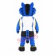 Blue Furry Tiger Mascot Costume