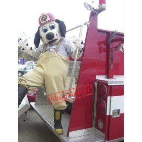 The Fire Chief Dalmatian Dog Mascot Costume