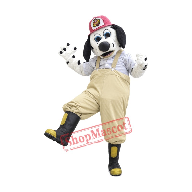 The Fire Chief Dalmatian Dog Mascot Costume The Fire Chief Dalmatian Dog Mascot Costume