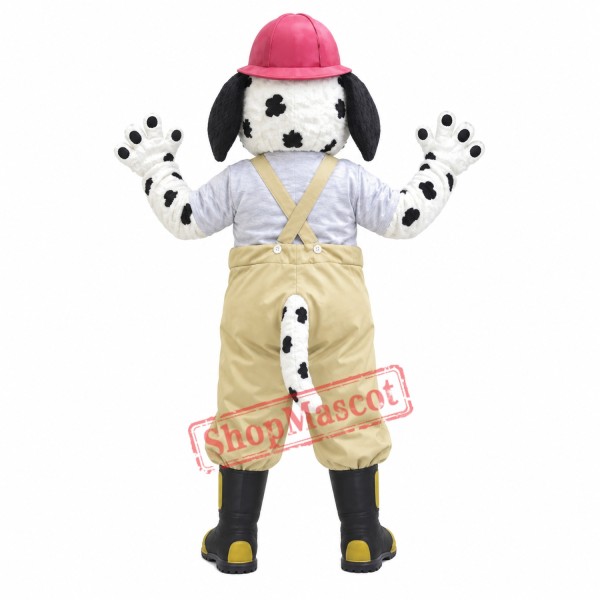The Fire Chief Dalmatian Dog Mascot Costume The Fire Chief Dalmatian Dog Mascot Costume