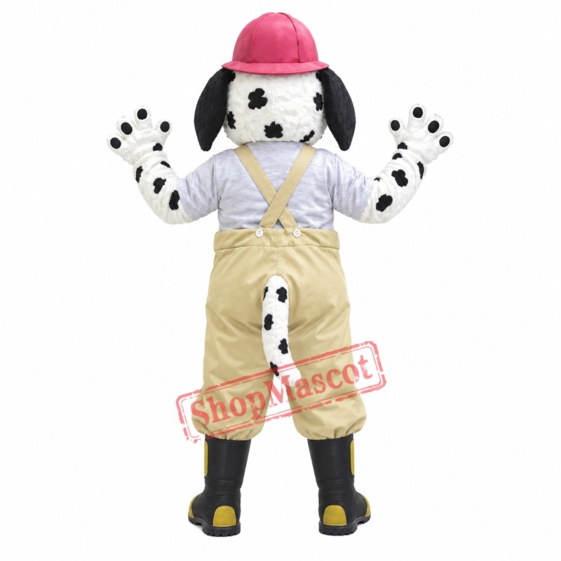 The Fire Chief Dalmatian Dog Mascot Costume The Fire Chief Dalmatian Dog Mascot Costume