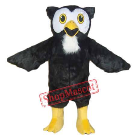 Black Owl Mascot Costume Free Shipping