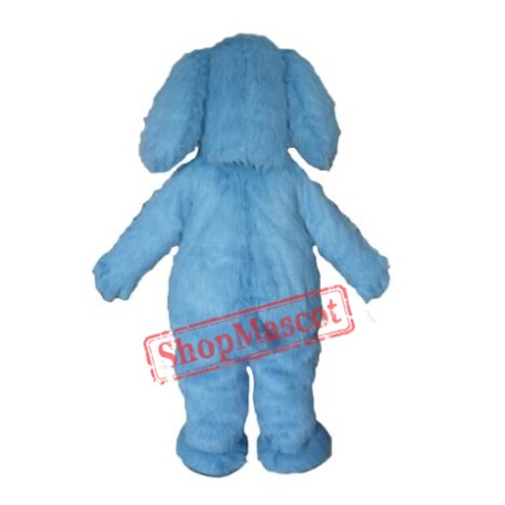Blue Furry Dog Mascot Costume