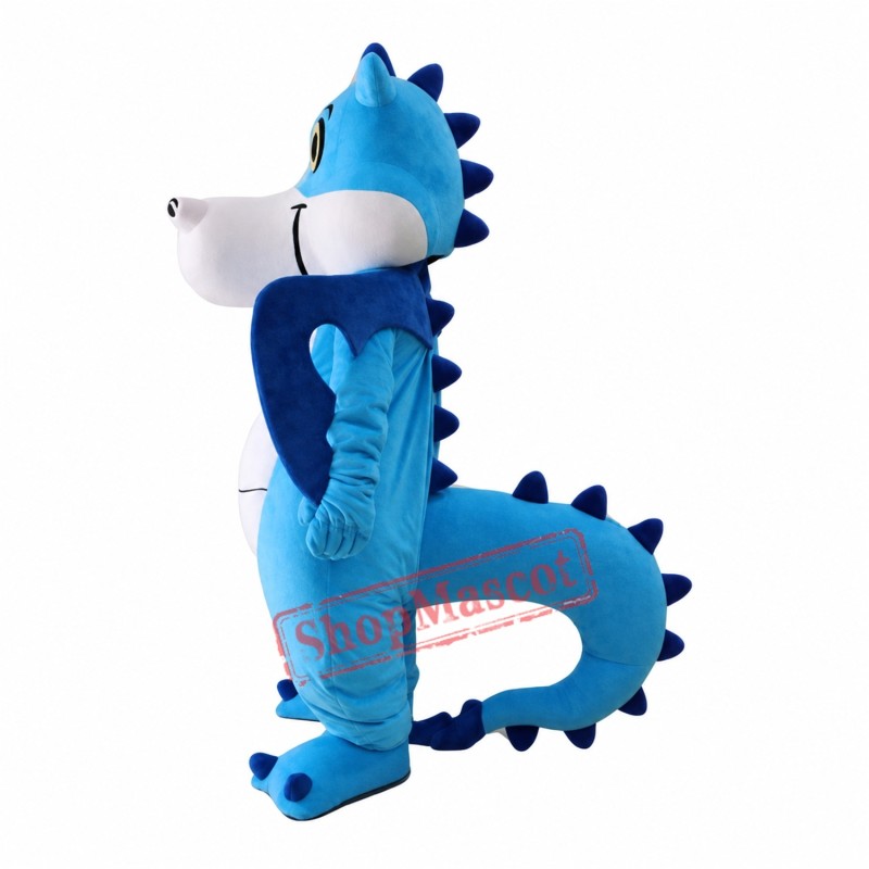 High Quality Blue Dinosaur Mascot Costume High Quality Blue Dinosaur Mascot Costume
