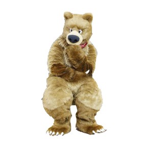 Thinker Bear Mascot Costume