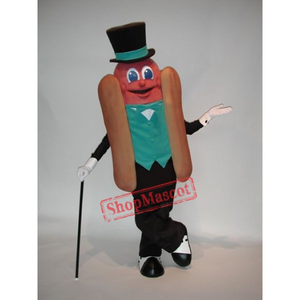 Gentleman Hot Dog Mascot Costume