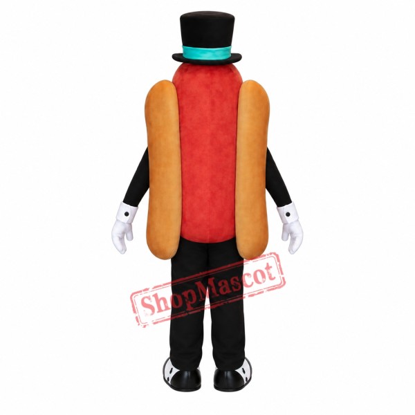 Gentleman Hot Dog Mascot Costume