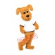 Cute Yellow Lightweight Dog Mascot Costume
