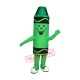 Green Crayon Mascot Costume Green Crayon Mascot Costume