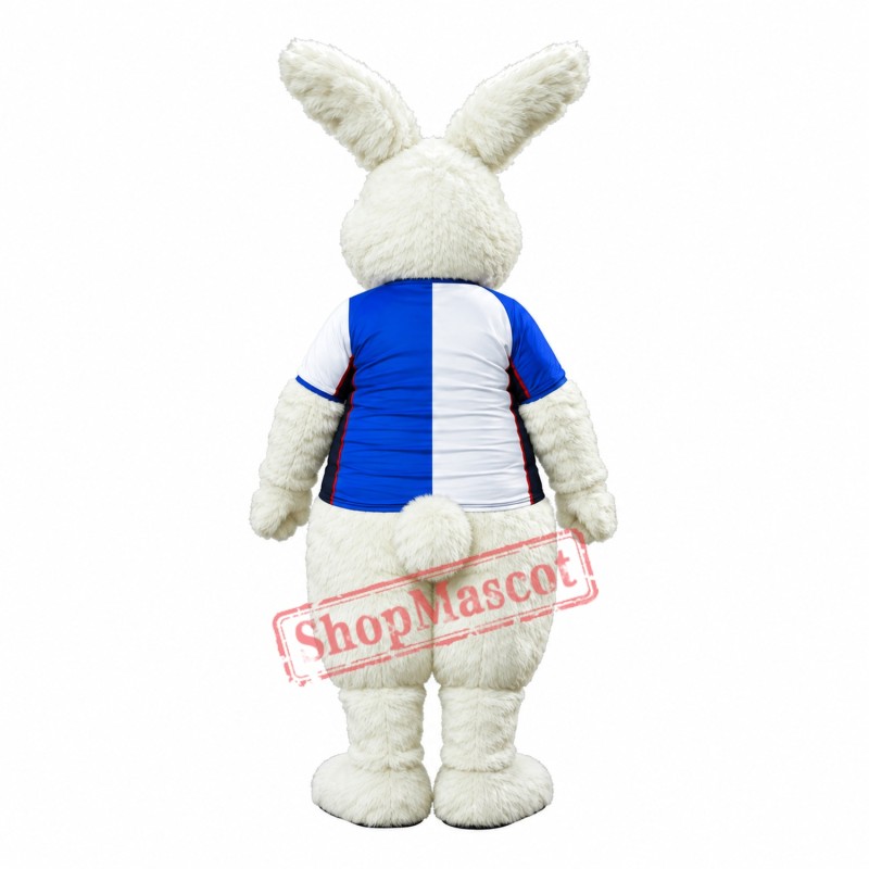 Fierce White Rabbit Mascot Costume Fierce White Rabbit Mascot Costume