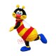 Colorful Happy Bee Mascot Costume Colorful Happy Bee Mascot Costume