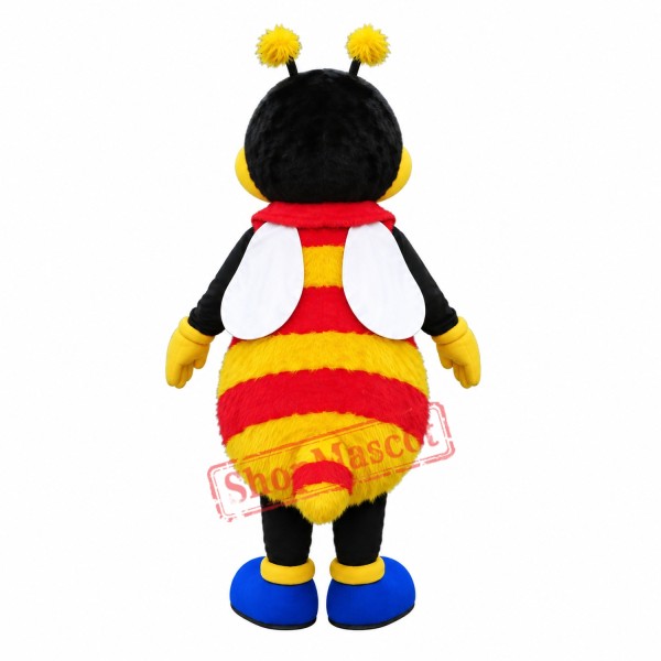 Colorful Happy Bee Mascot Costume Colorful Happy Bee Mascot Costume