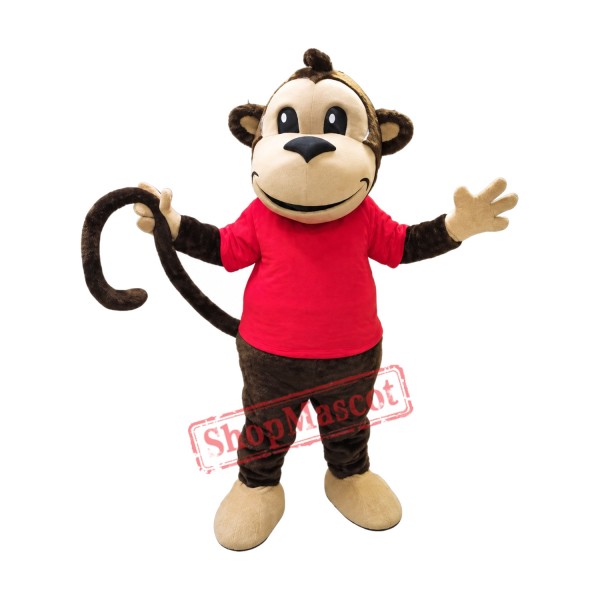 College Happy Monkey Mascot Costume College Happy Monkey Mascot Costume