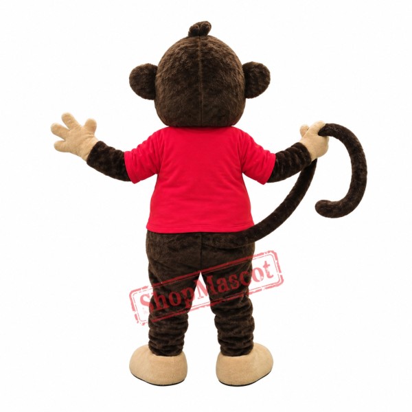 College Happy Monkey Mascot Costume College Happy Monkey Mascot Costume