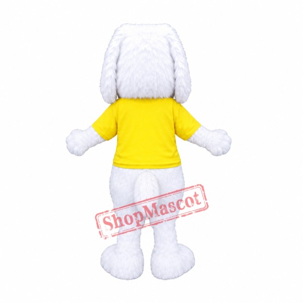 Cute White Dog Mascot Costume Free Shipping