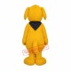 Cute Furry Yellow Dog Mascot Costume