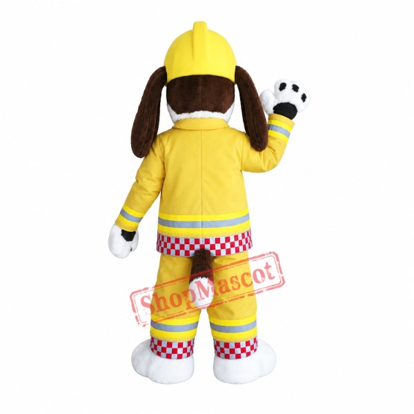 Fire Brigade Dog Mascot Costume