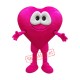 Pink Heart Mascot Costume Pink Heart Mascot Costume