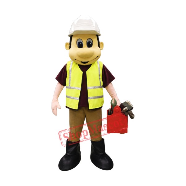 Builder Mascot Costume Builder Mascot Costume