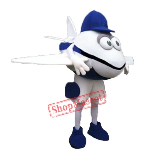 Blue Aircraft Mascot Costume
