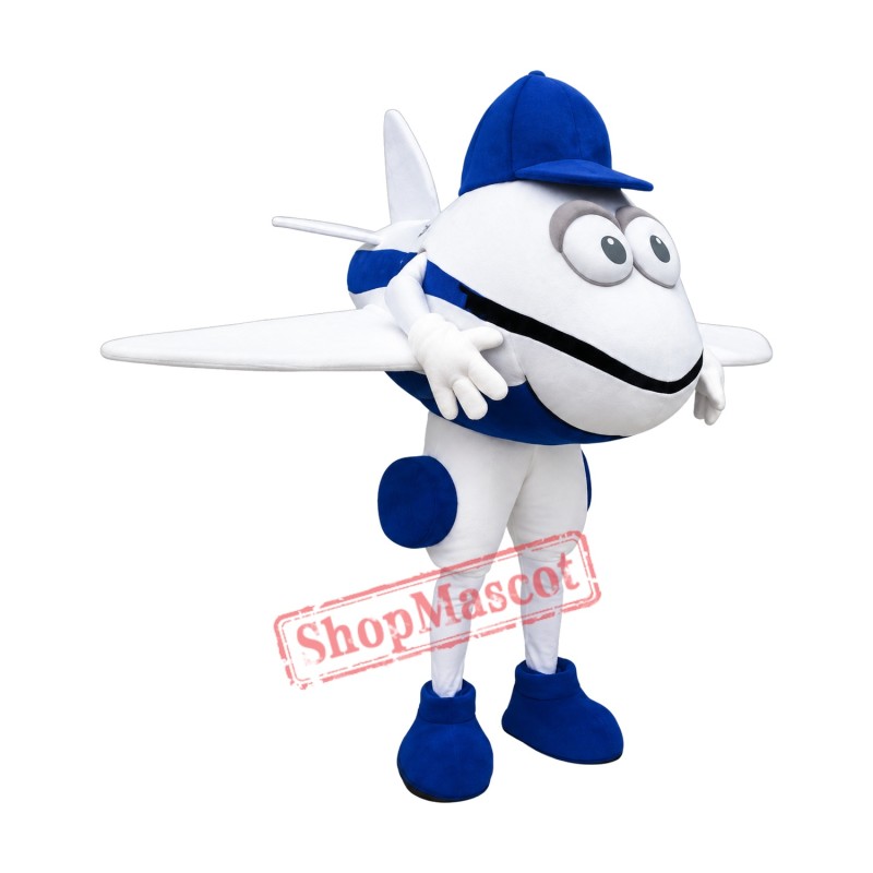 Blue Aircraft Mascot Costume