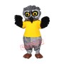 Grey Furry Owl Mascot Costume