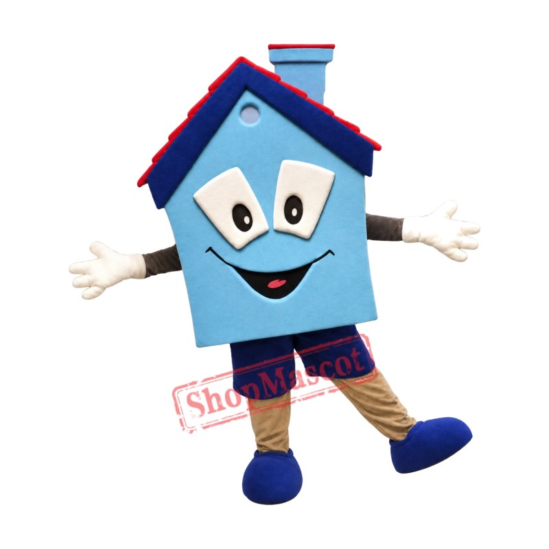 High Quality Blue House Mascot Costume High Quality Blue House Mascot Costume