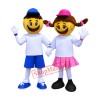 Two Tennis kids Mascot Costumes
