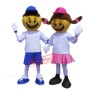 Two Tennis kids Mascot Costumes