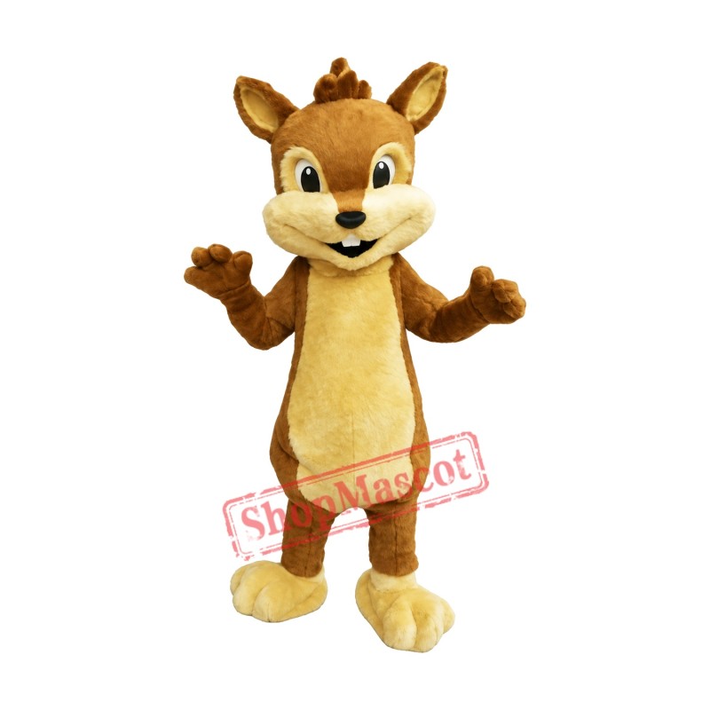 Cute Furry Chipmunk Mascot Costume