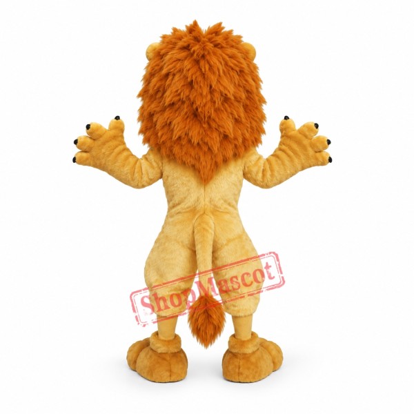 Happy Furry Lion Mascot Costume Happy Furry Lion Mascot Costume