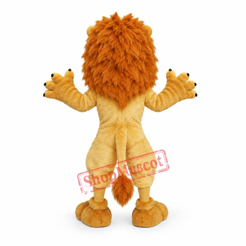 Happy Furry Lion Mascot Costume