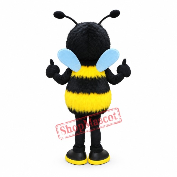 Cute Fluffy Bee Mascot Costume