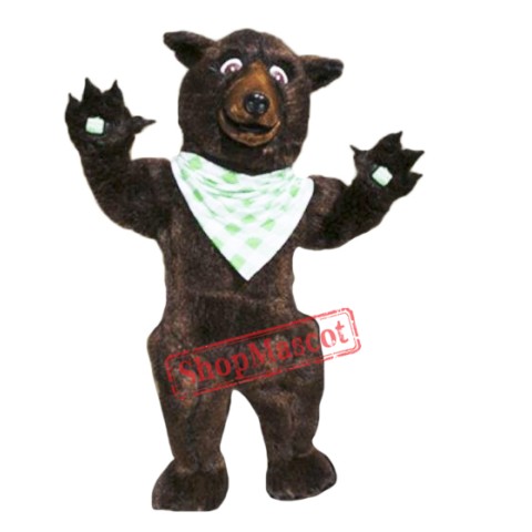 Brown Fluffy Bear Mascot Costume
