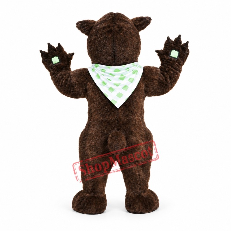 Brown Fluffy Bear Mascot Costume Brown Fluffy Bear Mascot Costume