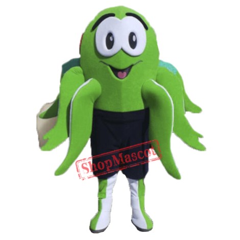 Green Octopus Mascot Costume