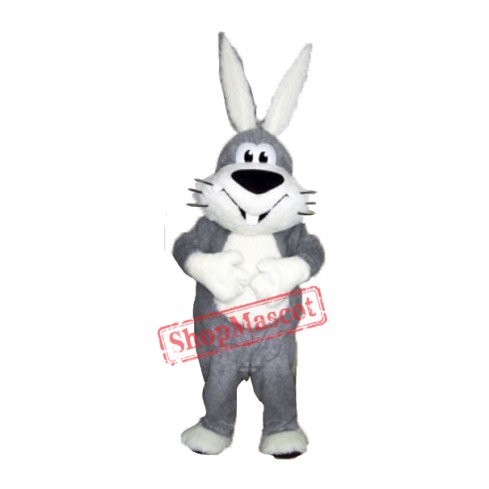 Grey & White Rabbit Mascot Costume