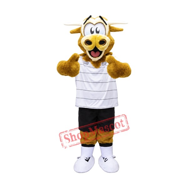 Brown Fluffy Cow Mascot Costume