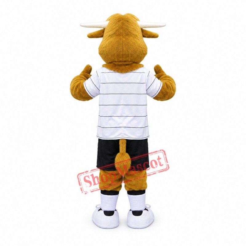 Brown Fluffy Cow Mascot Costume