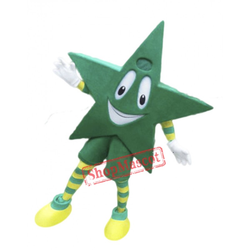 Green Star Mascot Costume
