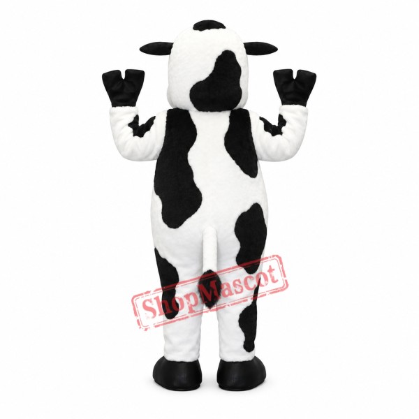 White & Black & Pink  Cow Mascot Costume