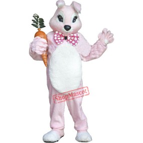 Deluxe Pink Bunny Rabbit Mascot Costume Free Shipping