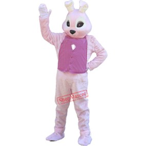 Deluxe Pink Rabbit Mascot Costume